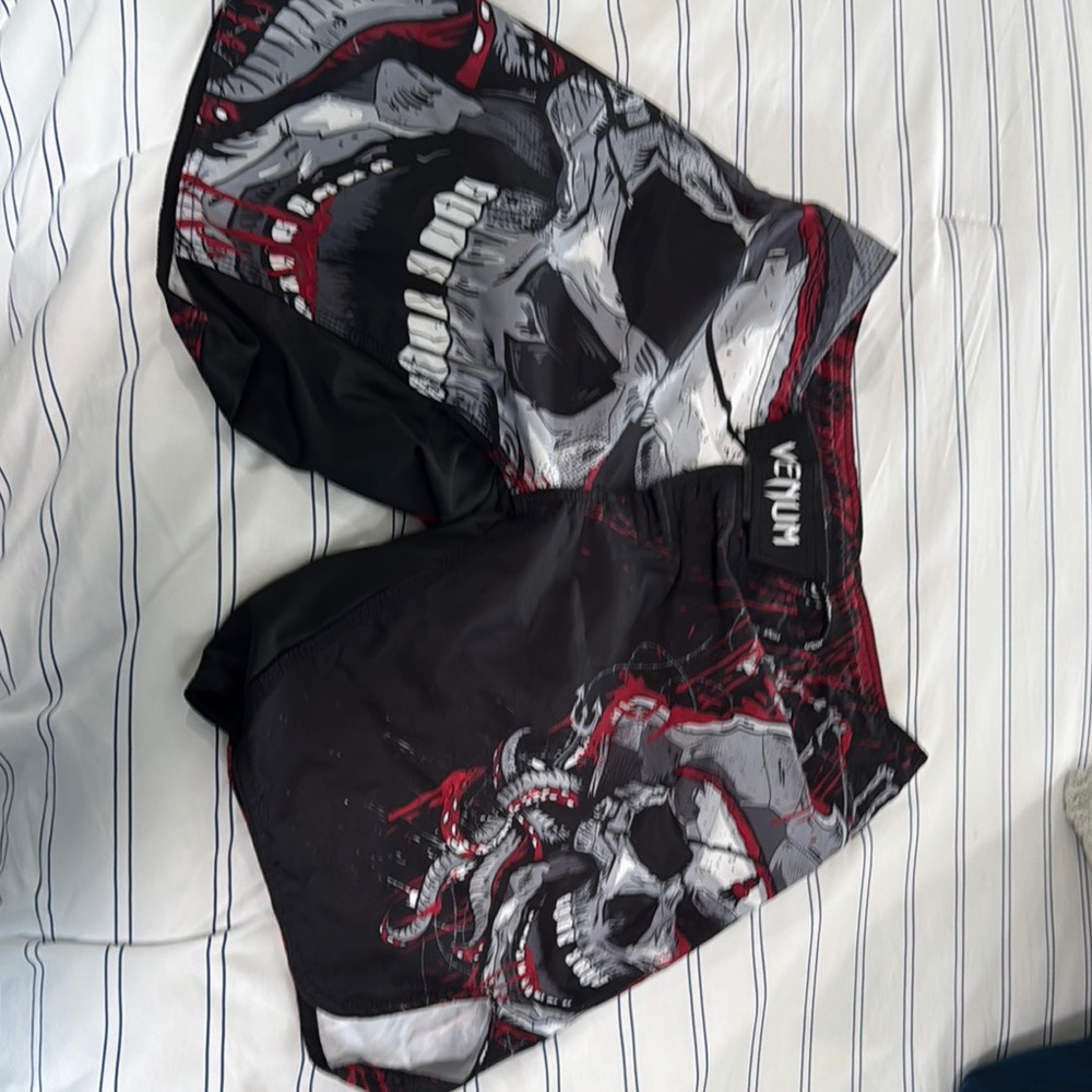 Men's Athletic Shorts - Black and Red